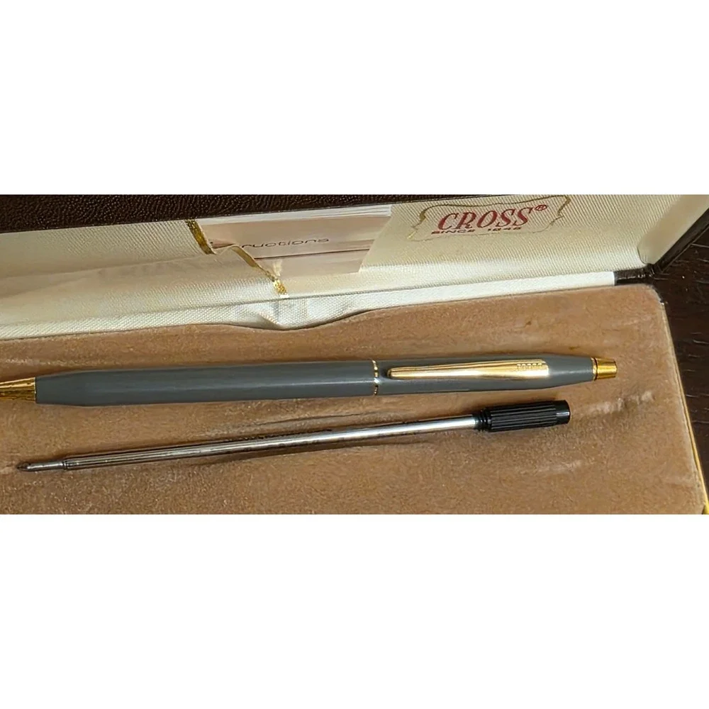 Vintage Cross Ballpoint Pen Gold Trim